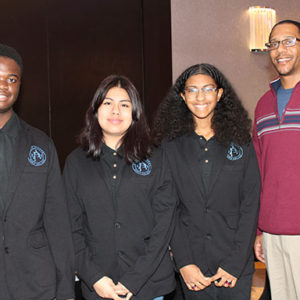 01/30/20 YMCA OF GREATER MONMOUTH COUNTY HOSTED 31ST ANNUAL COMMEMORATIVE BREAKFAST: DR. MARTIN LUTHER KING JR. Tyson Murchison, Mariana Jose and Tiana Brinkley with David Thomas