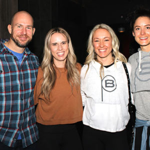 02/13/20 WEFORUM AND MONMOUTH MEDICAL CENTER PARTNERED TO PRESENT 5TH ANNUAL FIT CRAWL Korie and Jenny Stanley, Kirsten Heinle and Lindsay Doran.