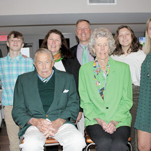 03/17/22, RUMSON ST. PATRICK’S DAY PARADE COMMITTEE ANNOUNCES GRAND MARSHAL; HOLDS SHAMROCK CELEBRATION, Charles Jones, Hope Haskell Jones, Charlie IV, Copper, Hope, Chuck, Reece, Shea Jones