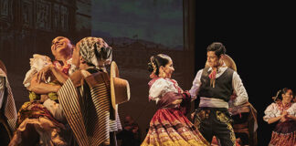 Yuritzy Govea and Jose Maria Rojas of the Calpulli Mexican Dance Company who will be performing “Puebla: The Story of Cinco De Mayo” at Count Basie Center for the Arts.