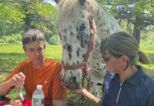 Horses are welcomed at every part of pace day during Colts Neck Trail Riders Club events.