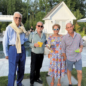 08/11/22, SIXTEENTH ANNUAL SUMMER SOIREE FOR RISING TREETOPS AT OAKHURST, Tom Block, Robert Rathe, Adelle Rathe, Tod Mercy