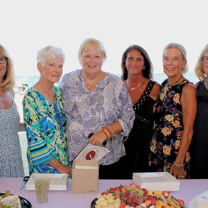 10/06/22, 15TH ANNUAL SUNSET BENEFIT CLAMBAKE RAISED FUNDS FOR HOLIDAY EXPRESS, Arleen Marino, Diane Messerlin, Jeanne Cosentino, Debbie DeFazio, Laurie Gentry, Roberta Betts