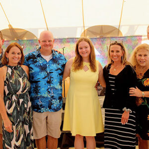 10/06/22, 15TH ANNUAL SUNSET BENEFIT CLAMBAKE RAISED FUNDS FOR HOLIDAY EXPRESS, Ethan, Cheryl Chandler, Eric Chandler, Paige Chandler, Kristine Nilson, Jane Denny, Andrew Denny