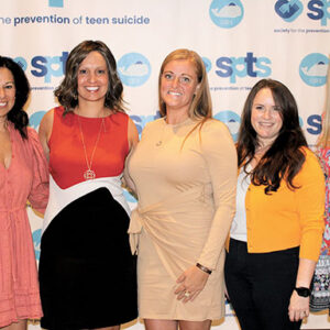 10/13/22, SOCIETY FOR THE PREVENTION OF TEEN SUICIDE HELD WOMEN OF WELLNESS AND WONDER LUNCHEON, Carla Scarabino, Dawn Doherty, Laura Cucci, Samantha Giustiniani, Brie Montella
