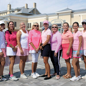 10/06/22, MONMOUTH MEDICAL CENTER FOUNDATION’S LEON HESS CANCER CENTER COUNCIL HELD ‘SWING PINK’ EVENT, Alex Conley, Casey Kegelman, Jessica Angstreich, Sonya Maroney, Terry Ingram, Kristin Hoey, Debbie O’Donoghue, Maggie Weikel, Susan Olson, Kim Smith, Stephanie Flynn
