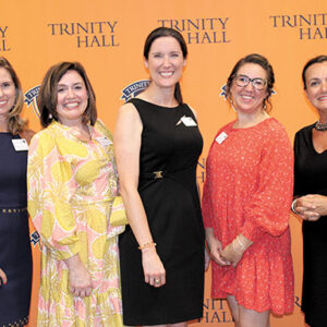 09/29/22, TRINITY HALL HIGH SCHOOL DEDICATES GMELICH HALL WITH DONOR RECEPTION, Deirdre Spiropoulos, Theresa Kiernan, Mary Kate Blaine, Caitlin Zavorskas, Lorraine Knepple