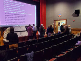 The Democrats in Atlantic Highlands held an election night watch party at Kevin Smith’s SMODCastle, the former Atlantic Cinema.