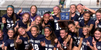 The Middletown South Eagles are Central Jersey Group 3 champs after a 3-2 double over- time win against Brick Memorial.