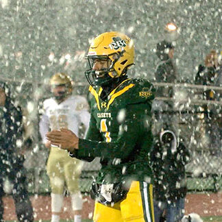 Red Bank Catholic quarterback Frankie Williams engineered the Caseys offense to 29 second half points in snowy conditions. Rich Chrampanis