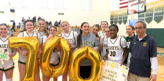 Red Bank Catholic’s Joe Montano became the sixth coach in New Jersey girls basketball history to win 700 games after the Caseys’ 44-36 win over Scranton Prep last Saturday in Red Bank.