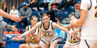 SJV senior Janie Bachmann had 12 points and four blocked shots against Gill St. Ber- nard’s. Bachman has signed to play Division I basketball at Holy Cross.