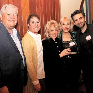 01/19/23, TWO RIVER THEATER WELCOMES NEW ARTISTIC DIRECTOR AT HOLIDAY SOIREE, Brian Leddin, Joanna Leddin, Joan Rechnitz, Lauren Marcus, Joe Iconis