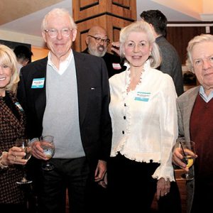 01/19/23, TWO RIVER THEATER WELCOMES NEW ARTISTIC DIRECTOR AT HOLIDAY SOIREE, Marilyn Broege, Richard Worley, Mary Carol Stunkel, Bob Broege