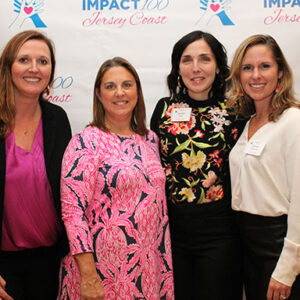 01/05/23, IMPACT 100 JERSEY COAST HELD ANNUAL MEETING; SELECTED FOUR NONPROFIT GRANT RECIPIENTS, Rowena Crawford-Phillips, Lori Missig, Heather Burke, Deirdre Spiropoulos