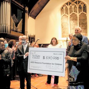 03/09/23, 25TH AND FINAL TWILIGHT CONCERT RAISED FUNDS FOR AIDS RESOURCE FOUNDATION FOR CHILDREN, Kevin Zealand, Faye Zealand, Rev. Jeffrey Roy