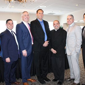 04/06/23, ST. LEO THE GREAT SCHOOL PTA HELD ANNUAL GALA: MARCH MASQUERADE, John Cangiarella, Frank Ferrante, Rob Doehner, Jeff Hemschoot, Rev. John T. Folchetti, Dr. George Smith, John Rabaglia