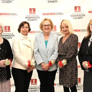 04/13/23, JUNIOR LEAGUE OF MONMOUTH COUNTY’S WOMEN MAKING A DIFFERENCE LUNCHEON, Elizabeth Flynn, Amy Brogan, Joan Bliss, Catherine Farley, Judy Guarino
