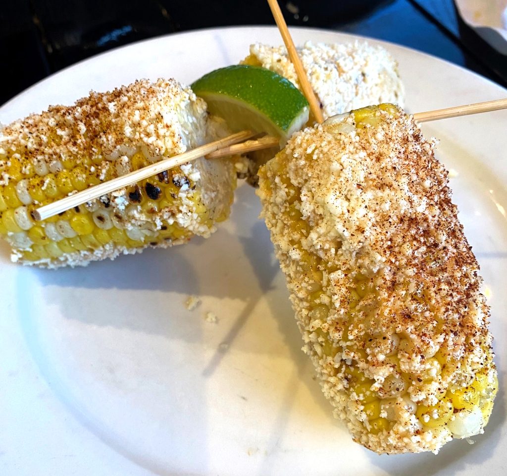 Grilled corn with cotija cheese elevated this basic vegetable to a whole new level. Bob Sacks