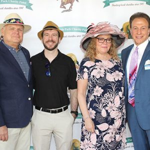 06/08/23, MONMOUTH PARK CHARITY FUND’S 18TH ANNUAL KENTUCKY DERBY DAY CELEBRATION, Perry Beneduce, Brian Gargano, Sabine Jarvis, Michael Milano