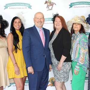 06/08/23, MONMOUTH PARK CHARITY FUND’S 18TH ANNUAL KENTUCKY DERBY DAY CELEBRATION, Stacey Kavanagh, Jamie Scott, Chris Martin, Laura Huderwitz, Lisa Van Cleve, Ginny Tesch