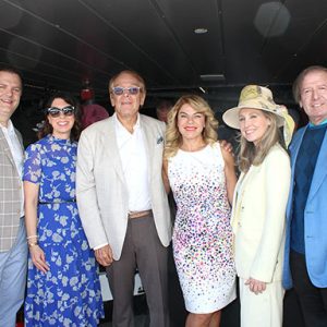 06/08/23, MONMOUTH PARK CHARITY FUND’S 18TH ANNUAL KENTUCKY DERBY DAY CELEBRATION, Rich Fenush, Heather Barberi, Jay Grunin, Azize Grunin, Nona Balaban, Dennis Drazin