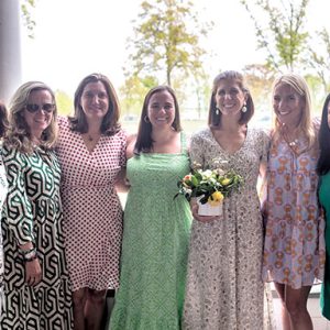 07/06/23, CANCERCRUSHER FOUNDATION OF MEMORIAL SLOAN KETTERING CANCER CENTER HELD TEA PARTY FUNDRAISER, Roseann Tucci, Christina Durney, Lisa Halikias, Kellie Donovan, Casey Kegelman, Amanda Brown, Debbie Diotallevi