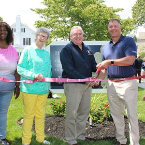 07/13/23, MONMOUTH COUNTY HISTORICAL ASSOCIATION CUTS THE RIBBON AT NONPROFIT MUSEUM IN FREEHOLD, Margaret Rogers, Sharon Shutzer, Mayor Kevin Kane, Dr. Chuck Jones, Jeff Friedman