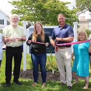 07/13/23, MONMOUTH COUNTY HISTORICAL ASSOCIATION CUTS THE RIBBON AT NONPROFIT MUSEUM IN FREEHOLD, Rita Smith, Marc Rogoff, Erin Rogoff, Chuck Jones, Irene Herbin, Stephanie Nolan