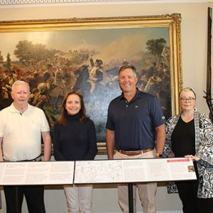 07/13/23, MONMOUTH COUNTY HISTORICAL ASSOCIATION CUTS THE RIBBON AT NONPROFIT MUSEUM IN FREEHOLD, Shannon Eadon, Glenn Cashion, Leslie Clark, Chuck Jones, Bernadette Rogoff, Joe Zemla
