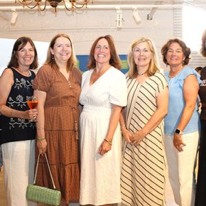 09/07/23, BRIDGE OF BOOKS FOUNDATION CELEBRATED 20TH ANNIVERSARY AT SUMMER SOIREE, Cathy Balto, Phyllis Cronin, Teresa Jahns, Sheila Jurek, Kim Willemstyn, Susan Murray, Abby Daly