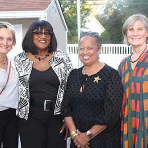 09/21/23, MONMOUTH PARK CHARITY FUND’S WINNERS CIRCLE SOCIETY AWARDS GRANTS TO NONPROFITS, Leslie Barlow, Johanna Robinson, Sharon Fowler, Debi Heptig