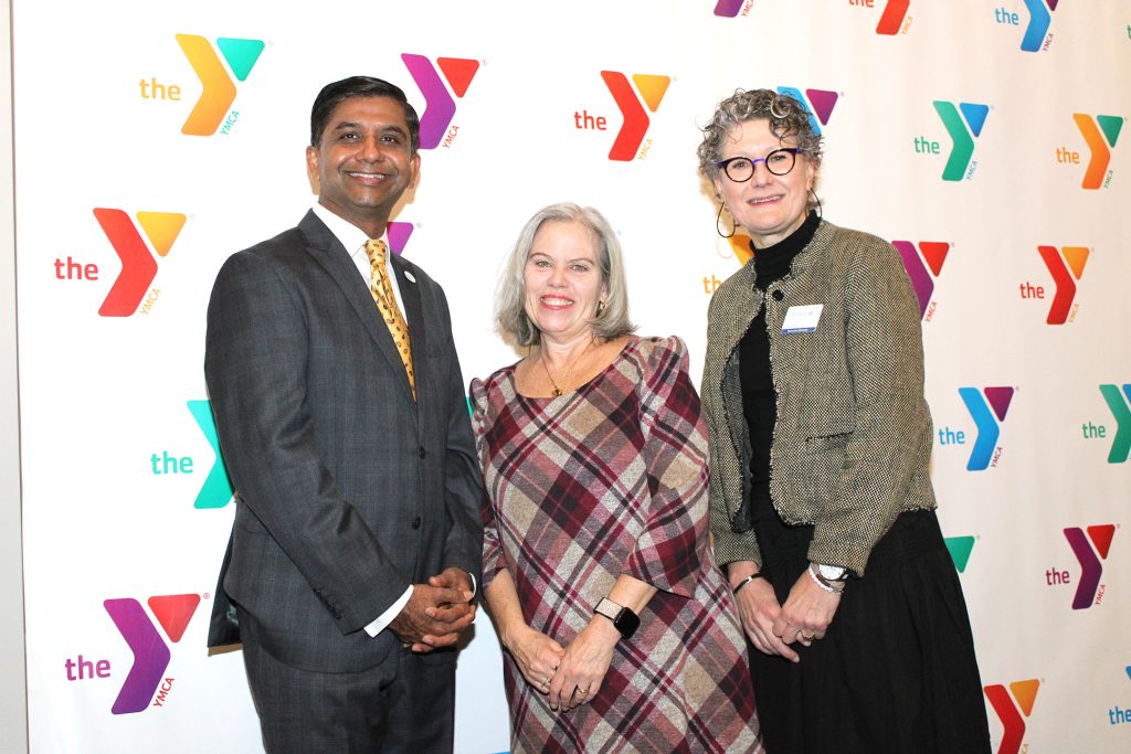 Ritesh Shah, Kelly Ellis-Foster and Suzy Dyer received honors for their work serving their local communities. Lynne Ward