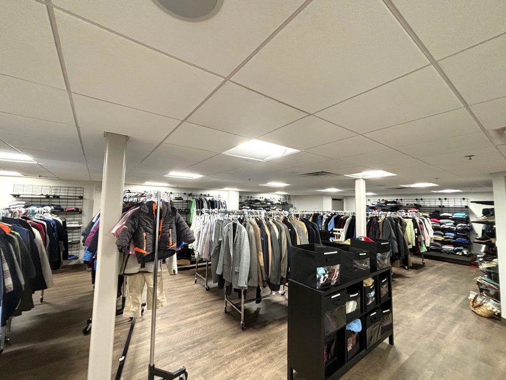 Clara’s Closet was expanded to increase the floor space, number of changing rooms and include a dedicated sorting room. Stephen Appezzato
