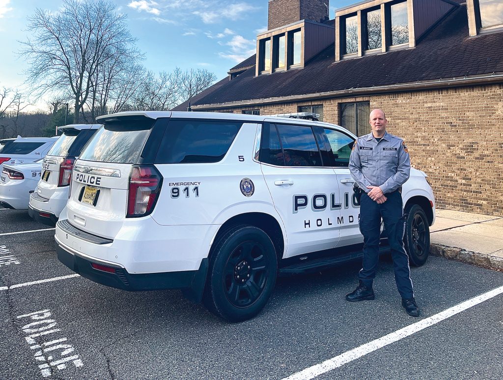 Holmdel Police Department Patrolman Matthew Menosky joined the force in 2006. Currently in the traffic safety unit, Menosky designed a campaign that is used by six police departments in Monmouth County. Courtesy Matthew Menosky