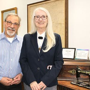 04/18/24, SHREWSBURY HISTORICAL SOCIETY PRESENTS VINTAGE SEWING MACHINE EXHIBIT, Stuart Buncher, Judy Buncher