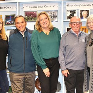 04/18/24, SHREWSBURY HISTORICAL SOCIETY PRESENTS VINTAGE SEWING MACHINE EXHIBIT, Karen Degenhart, Mark Degenhart, Kim Eulner, Don Burden, Judy Martinelly