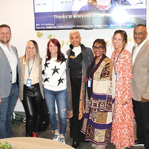 05/09/24, LUNCH BREAK’S GRAND OPENING CELEBRATION AND RIBBON CUTTING, Abe Littenberg, Eric Gatti, Tina Pflaster, Robin Klein, Dr. Carol Penn, Juanita Lewis, Tracey Stewart, Michael Wright, Mychal Mills