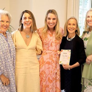 06/06/24, CANCERCRUSHER FOUNDATION’S TEA PARTY LUNCHEON WILL BENEFIT MEMORIAL SLOAN KETTERING CANCER CENTER, Sandy Henning, Maricarmen Buckley, Amanda Brown, Aubrey Barr, Peeka Tildesley
