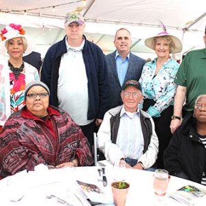06/06/24, MONMOUTH PARK CHARITY FUND’S 19TH ANNUAL KENTUCKY DERBY DAY CELEBRATION, Carol Jones, Tom Taylor, Joann Kirkman, Denise R. Martin, Melvin Bukszpan, Bruce Buckley, Kathy, Stephen Allwein