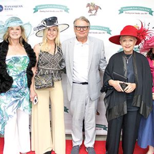 06/06/24, MONMOUTH PARK CHARITY FUND’S 19TH ANNUAL KENTUCKY DERBY DAY CELEBRATION, Pat Mayer, Colleen Tobin, Perry Beneduce, Diane Turton, Evie Haas