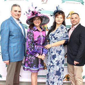 06/06/24, MONMOUTH PARK CHARITY FUND’S 19TH ANNUAL KENTUCKY DERBY DAY CELEBRATION, Glen, Cyndi Dalakian, Karen, Greg Reardon