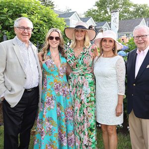 07/25/24, MONMOUTH COUNTY HISTORICAL ASSOCIATION’S 125TH ANNIVERSARY GARDEN PARTY, Larry Metz, Sarah Bradley, Betsy O’Connor, Leslie Clarke, Glenn Cashion