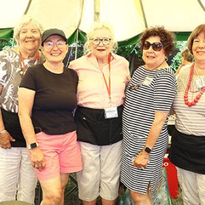08/01/24, ST. GEORGE’S-BY-THE-RIVER’S 76TH ANNIVERSARY CANTERBURY FAIR, Ruth Ann Laird, Joyce DeJohn, Coni Lefferts, Mary Ann LaSardo, Mary Johnson
