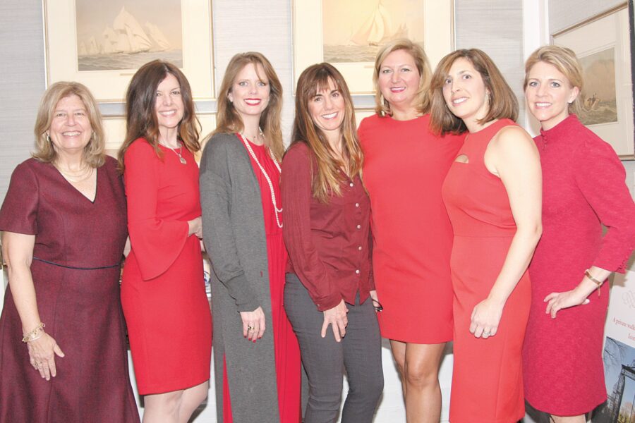 02/14/19, Monmouth County Historical Association Held 12th Annual Red Luncheon, Rumson Country Club, Rumson, NJ, Kathy Jones, Tamara Wooley, Gwendolyn Wisely, Marnie Doherty, Christianna Harvey, Heather Viola, Amy Almasy