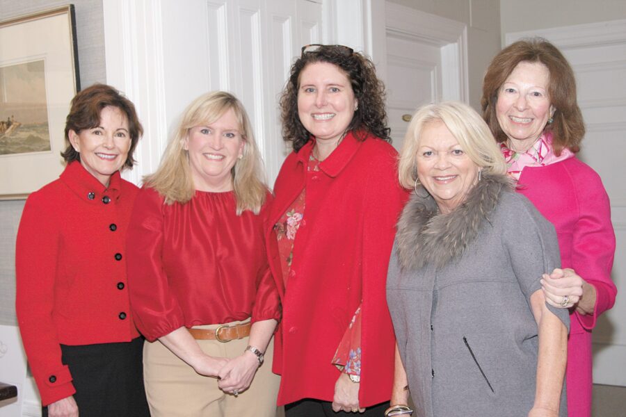 02/14/19, Monmouth County Historical Association Held 12th Annual Red Luncheon, Rumson Country Club, Rumson, NJ, Mara Browndorf, Eileen Hickey, Jennifer Mullins, Ginny Boileau, Daren Hutchinson