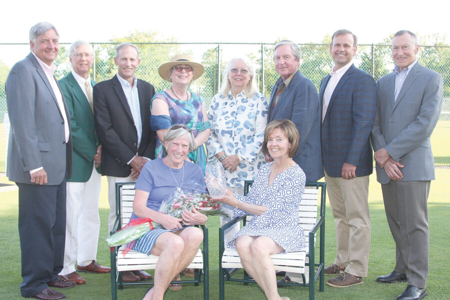 07/25/19, SANDY HOOK FOUNDATION HONORS BETSY BARRETT AT RECENT FUNDRAISER, Seabright Lawn Tennis & Cricket Club, Rumson, NJ, Betsy Barrett, Patricia Alcaro, David Hoder, Richard Eittreim, Doug Rossbach, Ellen Bollinger, Lucy Matchett, Richard Lilleston, Richard Phillips, Gerard Glaser