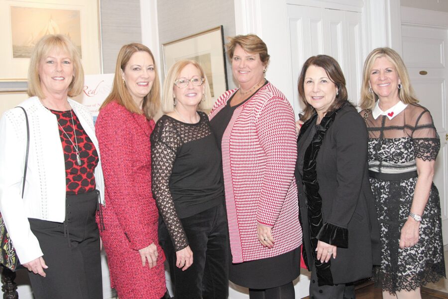 02/14/19, Monmouth County Historical Association Held 12th Annual Red Luncheon, Rumson Country Club, Rumson, NJ, Suzanne Biga, Regina Stefany, Jan Kent, Jennifer Anderson, Geralyn Behring, Kathy Donnelly