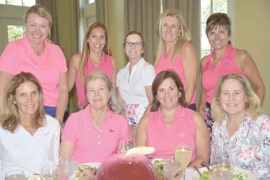 10/03/19, LEON HESS CANCER CENTER COUNCIL HELD SWING PINK: A SPORTS AND LUNCHEON CHARITY EVENT, Navesink Country Club, Middletown, NJ, Sarah Severance, Bonnie Torcivia, Alice DiFiglia, Nancy Gravina, Anna Sharkey, Lynn Bachstetter, Eileen Stern, Leslie Hitchner, Pari Harrison