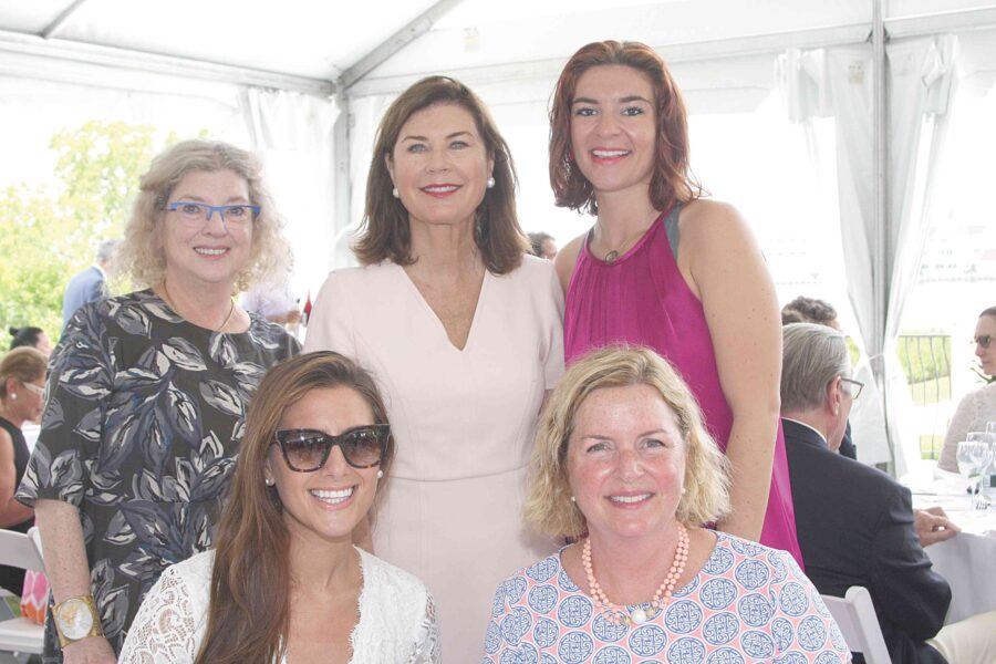 08/01/19, ANNUAL POWER OF PINK LUNCHEON WILL BENEFIT LEON HESS CANCER CENTER, Rumson, NJ, Catherine Knopf Romano, Kathy McErlean, Bonnie Klein, Claire Knopf, Sarah Branch Klein